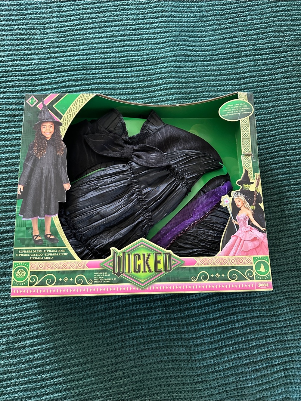 Wicked Kids Black Witch Costume Dress & Hat Set - Black